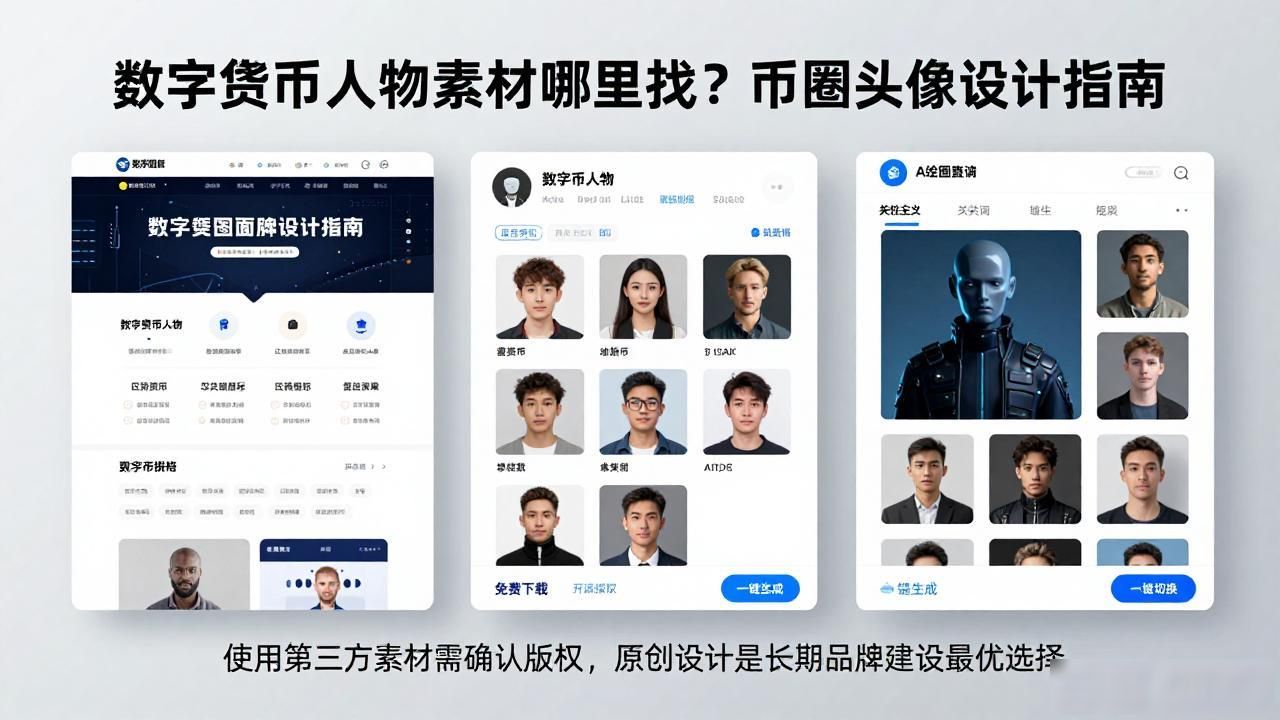 数字货币人物图素材哪里找？币圈头像设计指南