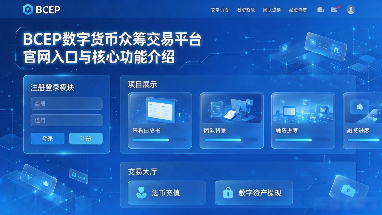 BCEP数字货币众筹交易平台官网入口与核心功能介绍