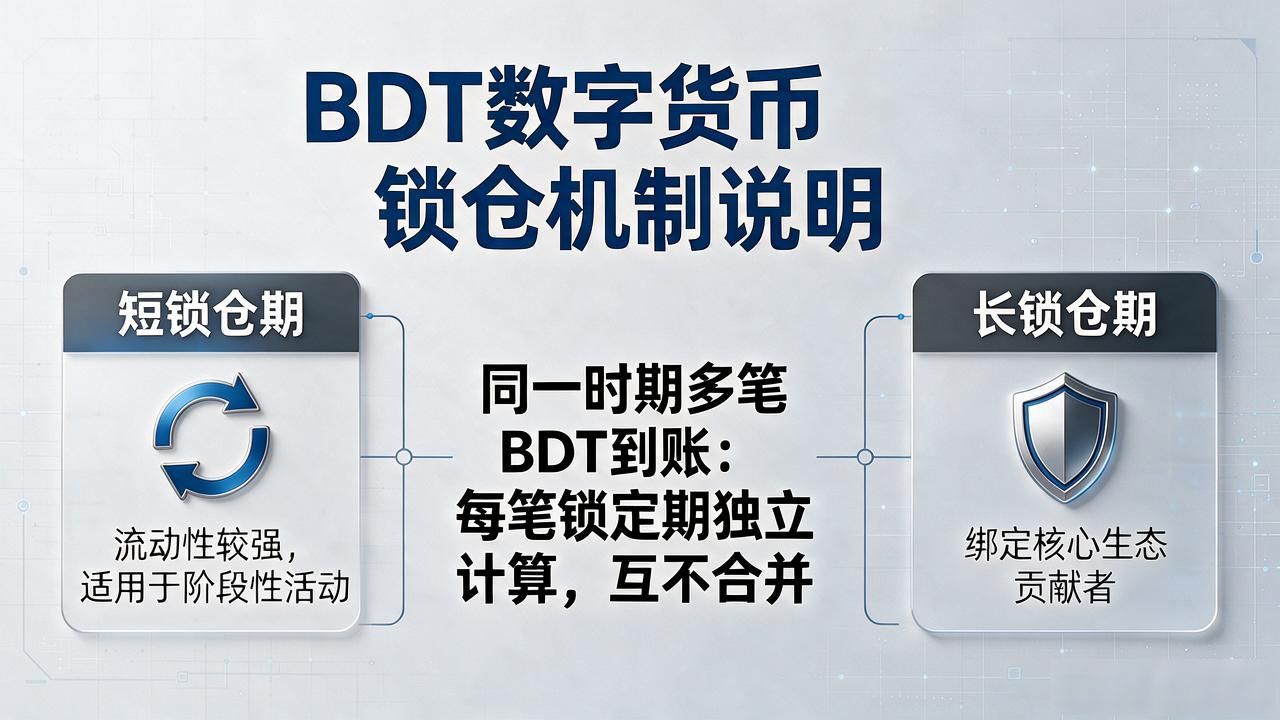 BDT代币锁仓期不同渠道差异_BDT代币锁仓期规则_BDT数字货币锁仓期要多久
