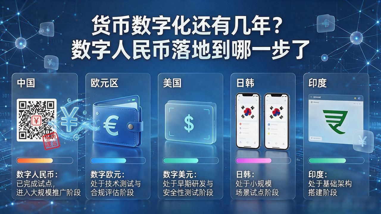 货币数字化还有几年？数字人民币落地到哪一步了
