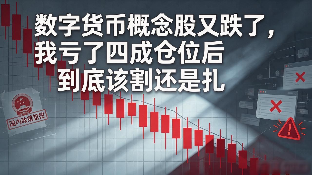 数字货币概念股又跌了，我亏了四成仓位后到底该割还是扛
