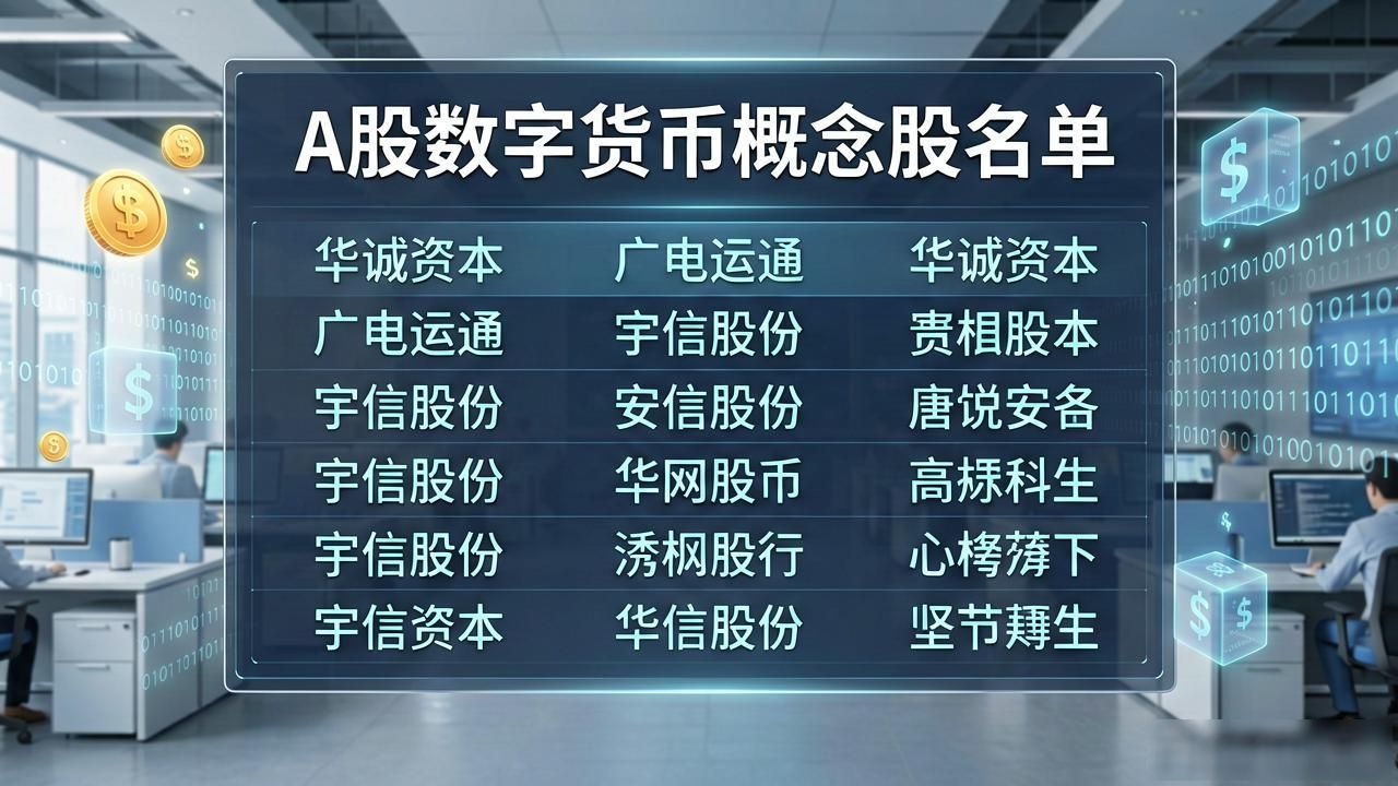 数字人民币产业链上市公司_涉及数字货币概念股_数字货币概念股A股市场