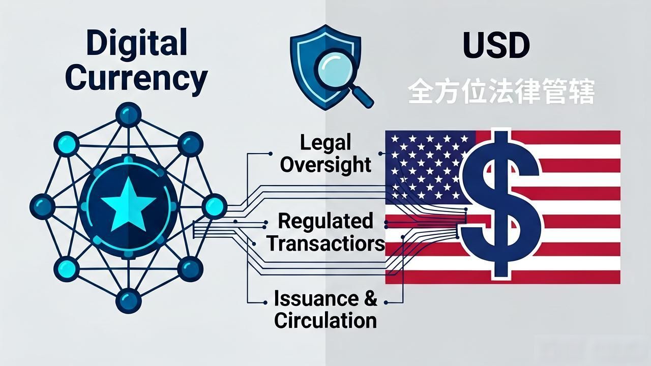 数字货币监管现状_数字货币和美元的区别_数字货币与美元的差异