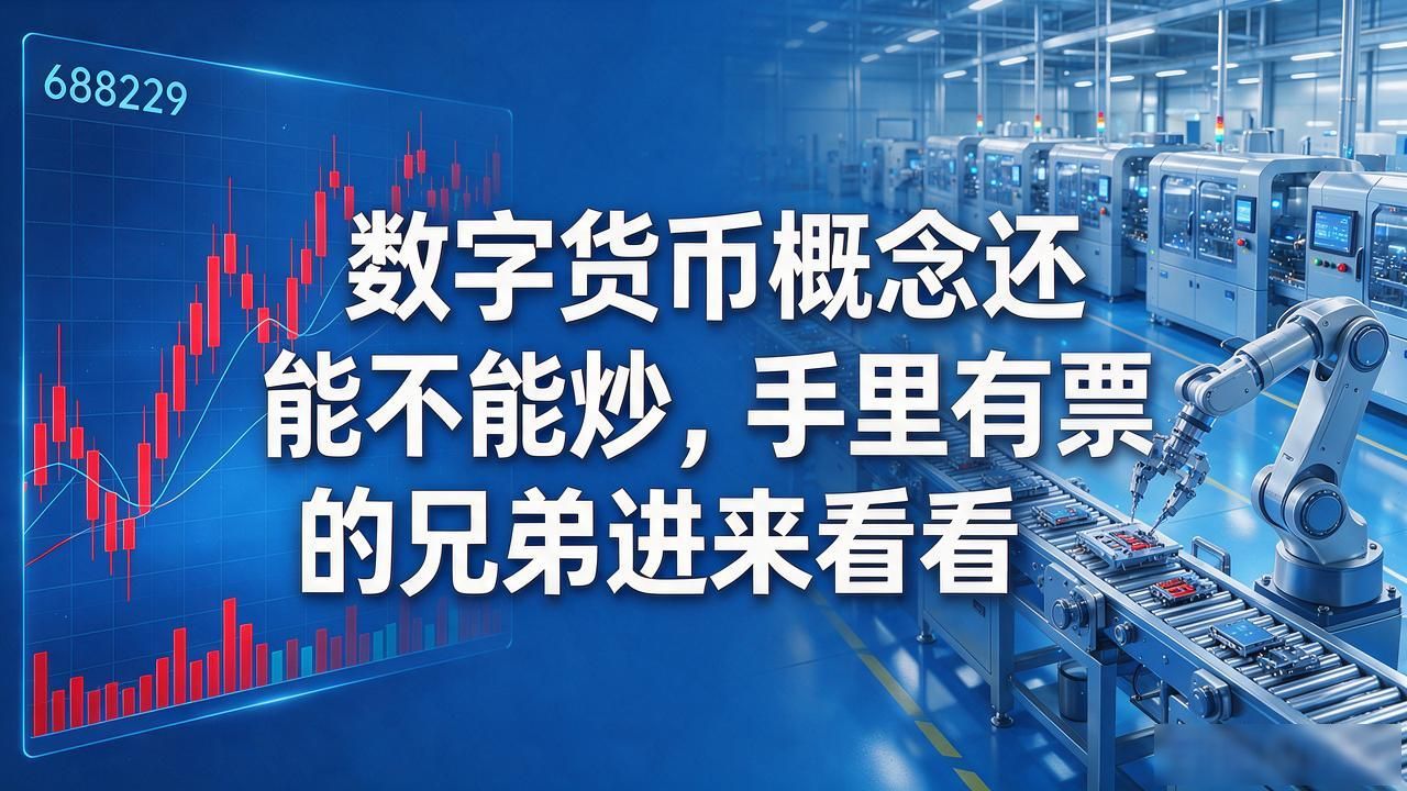688229数字货币概念还能不能炒，手里有票的兄弟进来看看