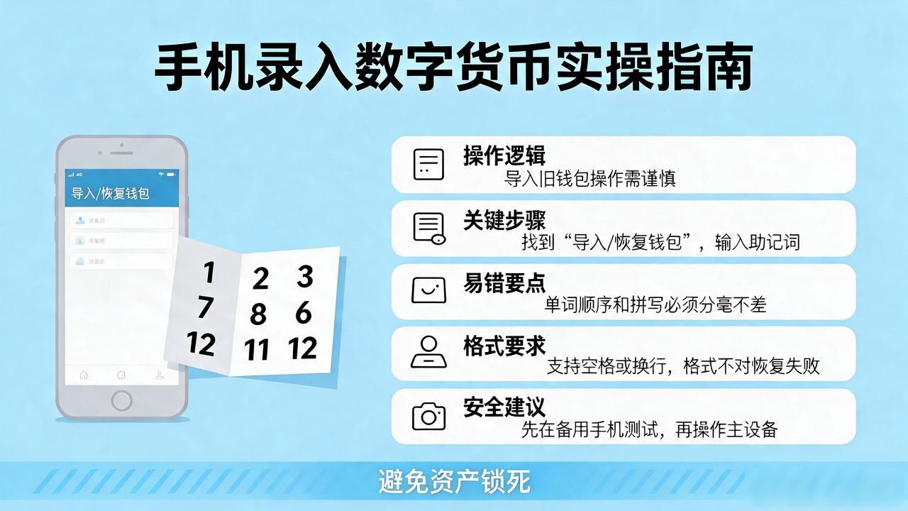 手机录入数字货币实操指南