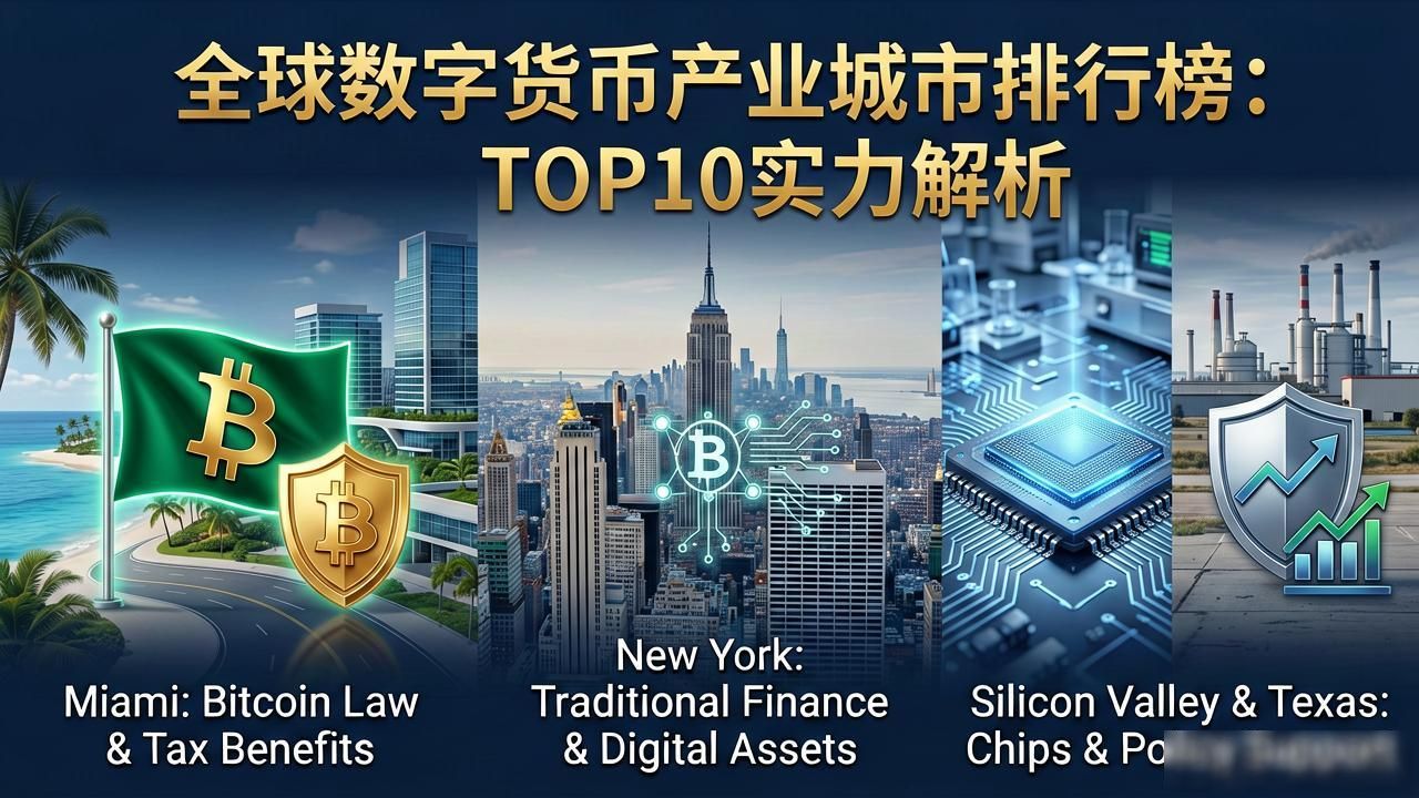 全球数字货币产业城市排行榜：TOP10实力解析