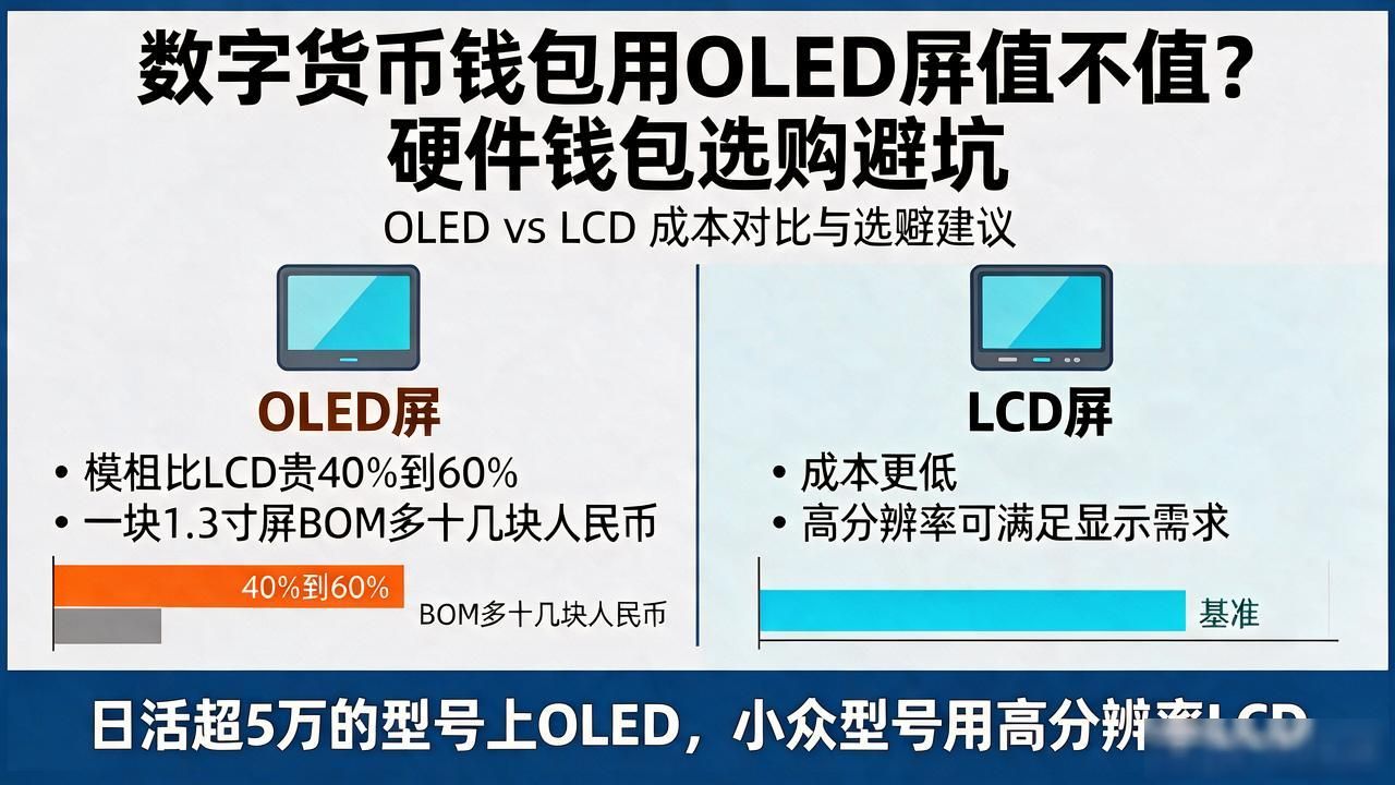 OLED屏幕选择_数字货币钱包_烧屏问题_数字货币oLED_LCD屏幕对比_OLED_成本分析