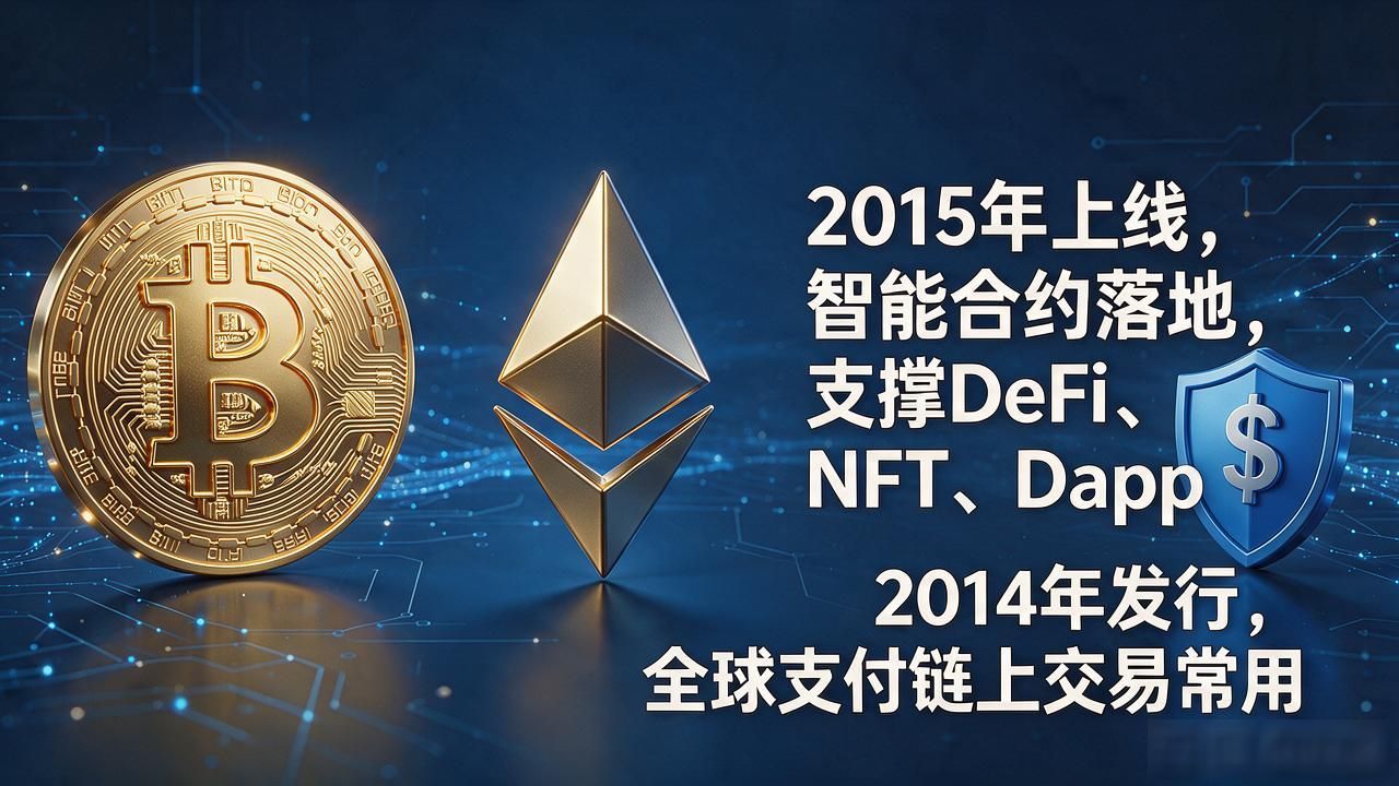 比特币以太坊USDT最有代表性数字货币区别_中本聪白皮书去中心化数字货币发展_最有代表性的数字货币