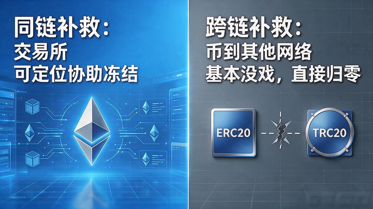 数字货币转错币种找不回来？老玩家聊聊同链和跨链的补救差别
