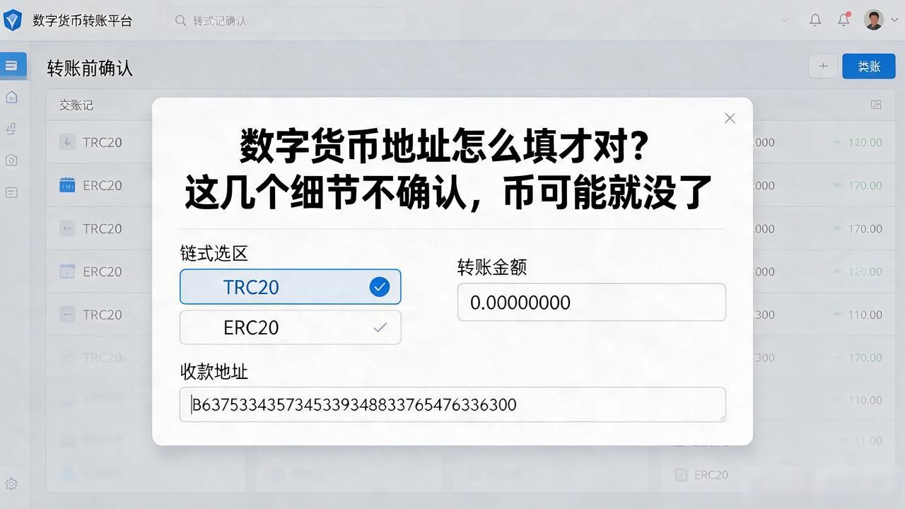 USDT转账选链注意事项_数字货币地址填错怎么办_数字货币的地址怎么填