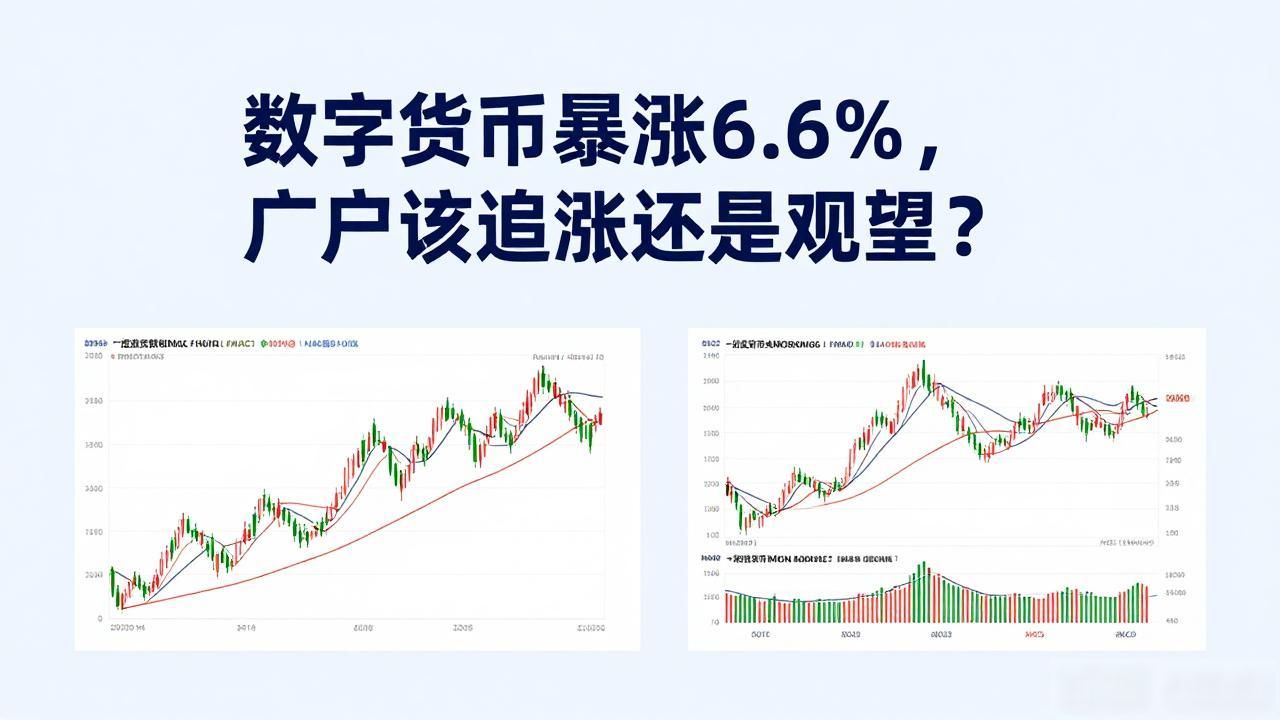 数字货币大涨6.6%_机构资金短期介入政策预期发酵_数字资产市场波动剧烈6.6%