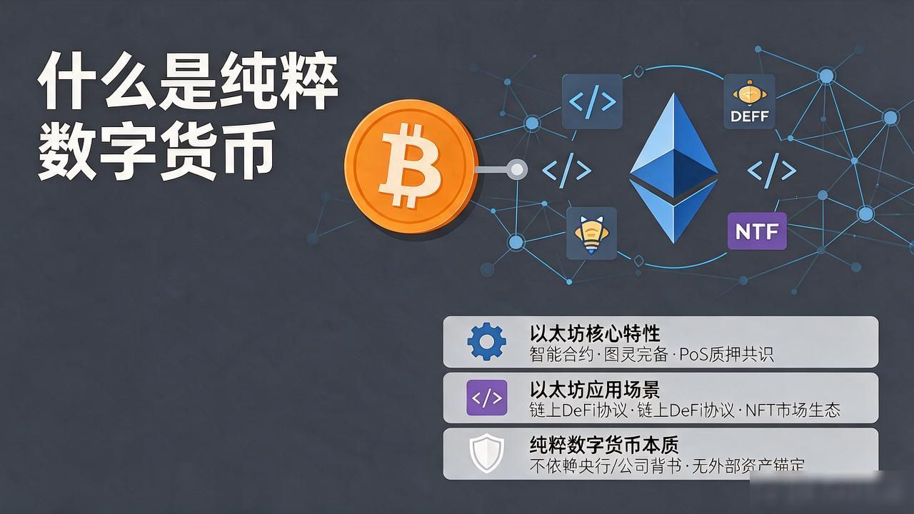 什么是纯粹数字货币？比特币、ETH之外还有几种真正的去中心化币