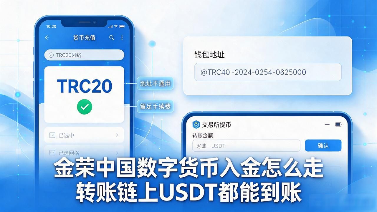 金荣中国数字货币入金怎么走 转账链上USDT都能到账