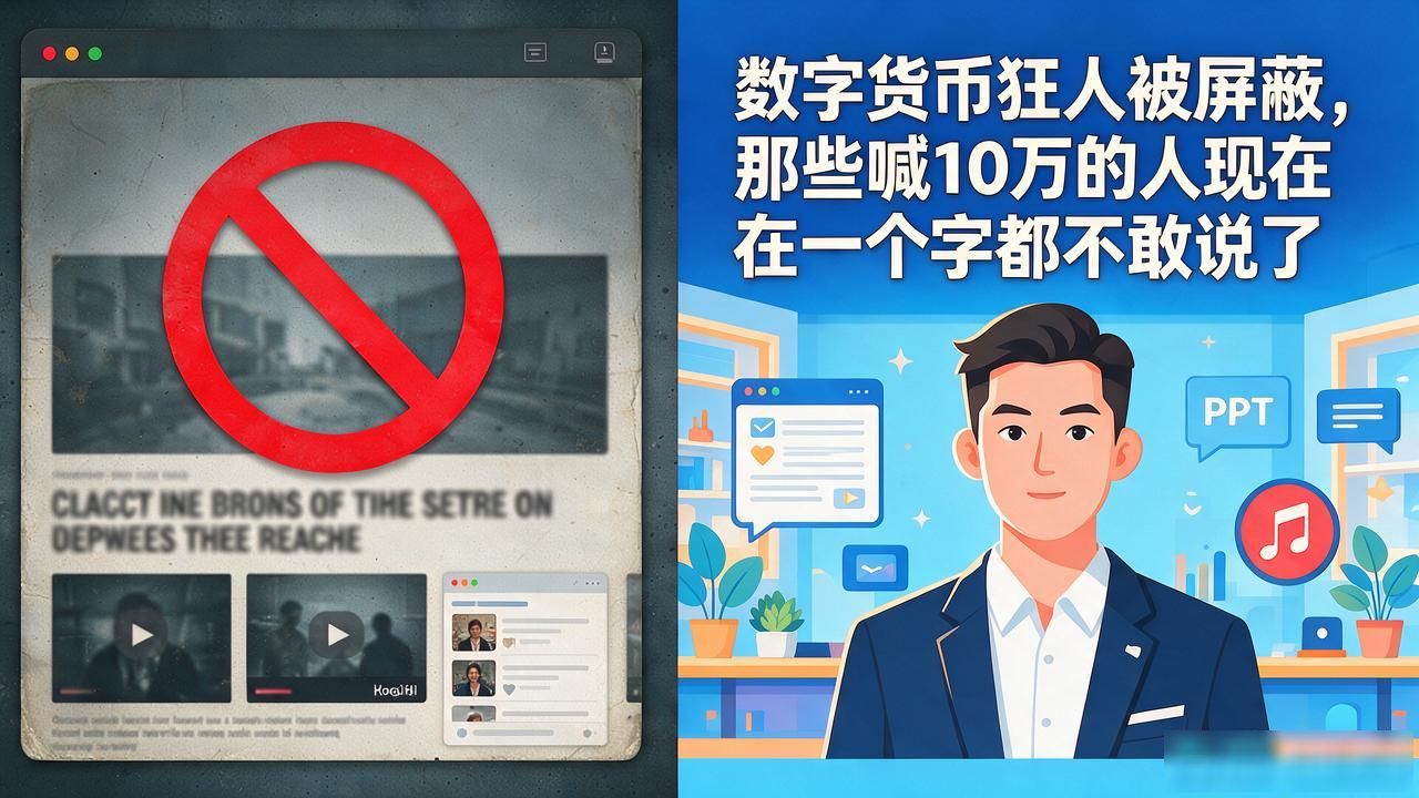 数字货币狂人被屏蔽，那些喊10万的人现在一个字都不敢说了