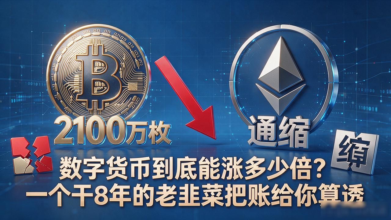 数字货币到底能涨多少倍？一个干8年的老韭菜把账给你算透