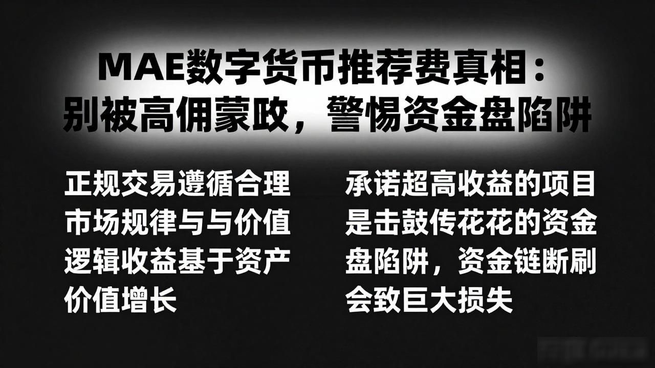MAE数字货币推荐费真相：别被高佣蒙蔽，警惕资金盘陷阱
