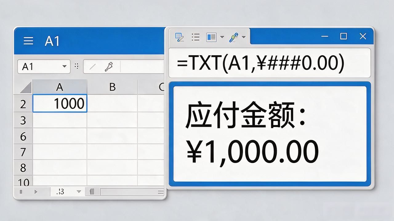 自定义单元格格式_excel怎么让货币符号连接数字_TEXT函数