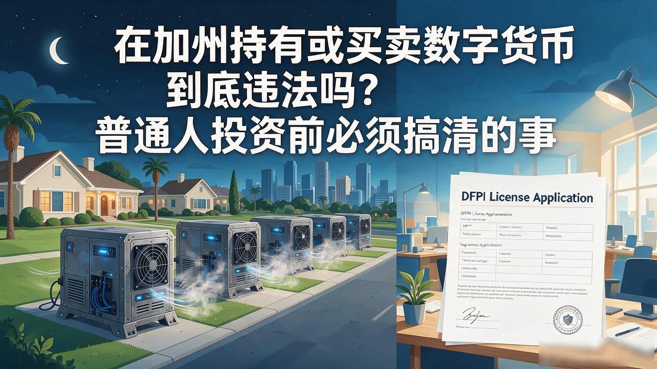 在加州持有或买卖数字货币到底违法吗？普通人投资前必须搞清的事