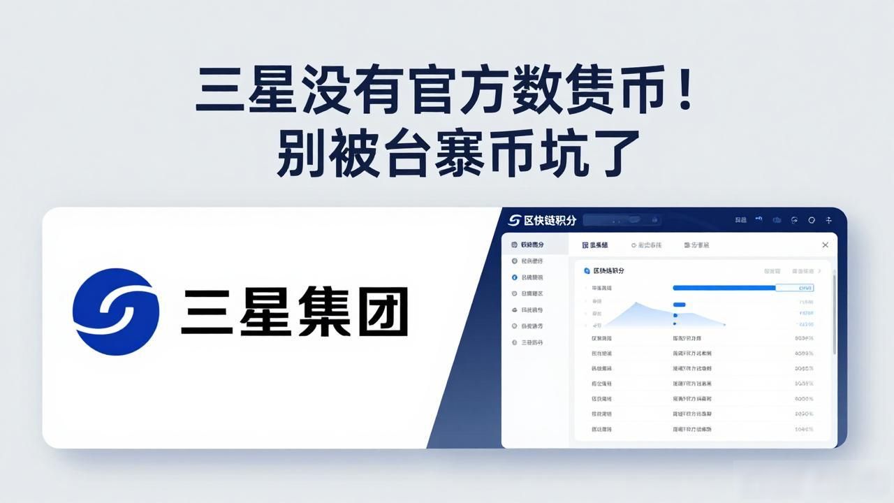 三星没有官方数字货币！别被山寨币坑了