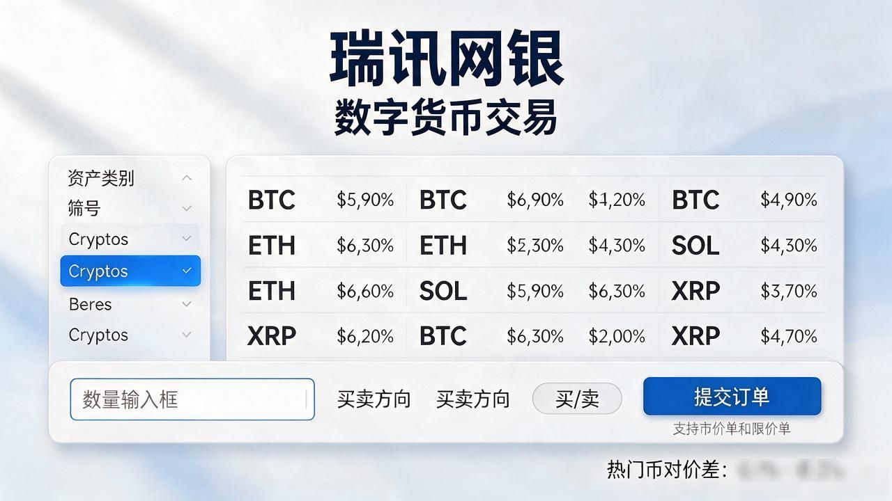 瑞讯网银开数字货币，怎么开通要注意什么