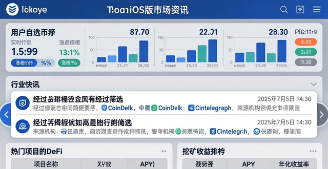 imToken iOS版市场资讯功能全解析：行情与新闻一手掌握