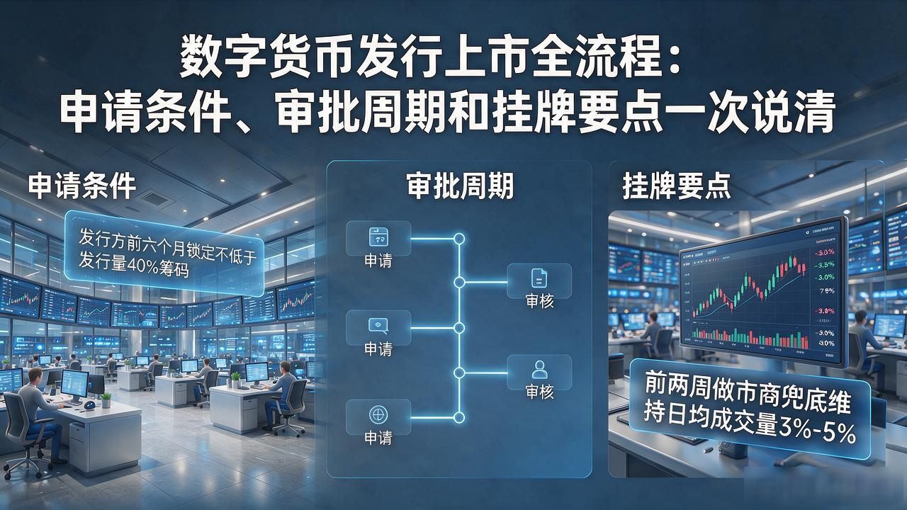 数字货币发行上市全流程：申请条件、审批周期和挂牌要点一次说清