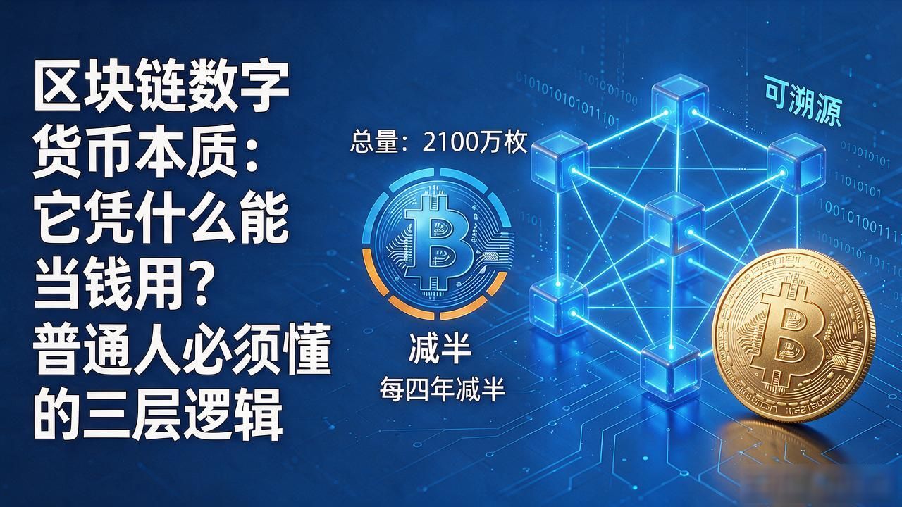 区块链数字货币本质：它凭什么能当钱用？普通人必须搞懂的三层逻辑
