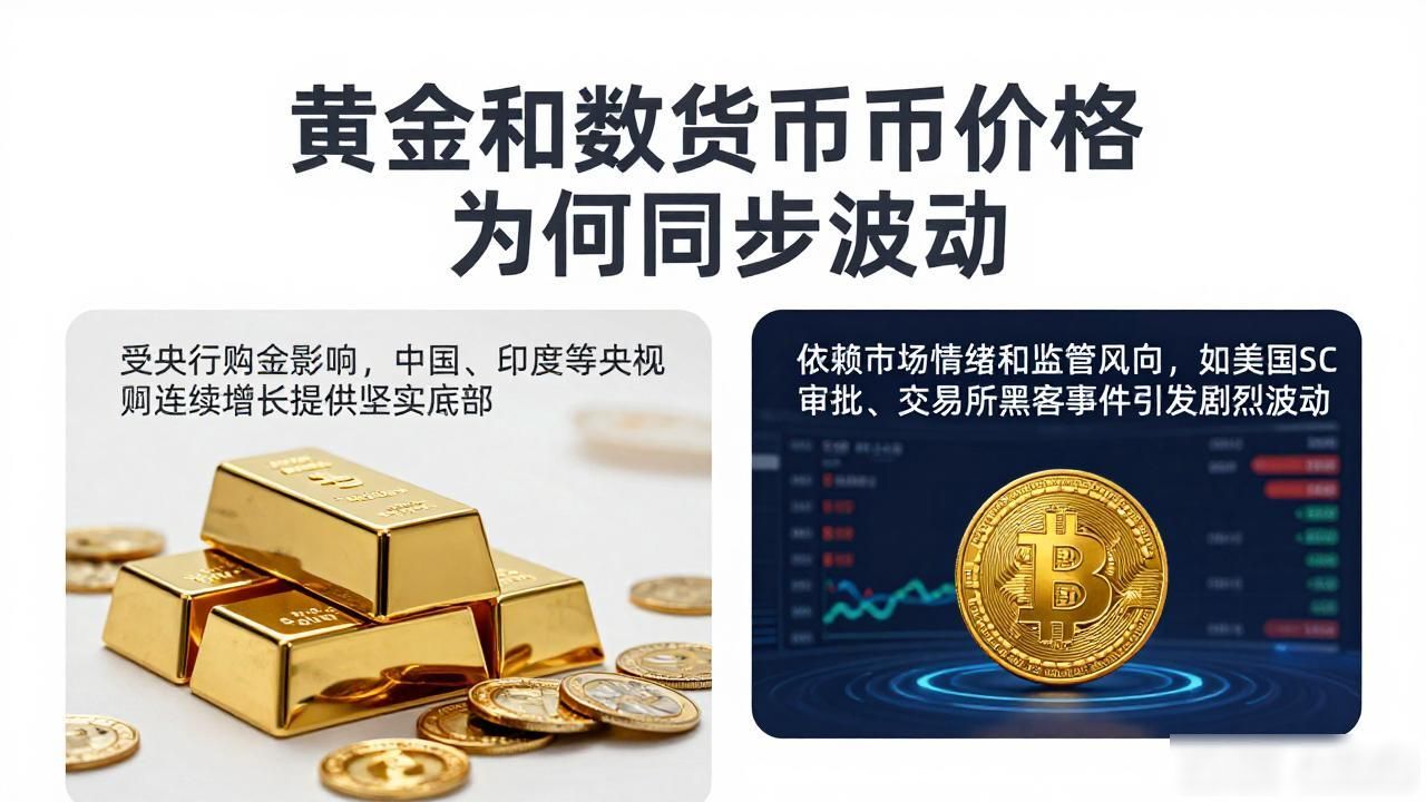 黄金价格与数字货币价格对比_黄金数字货币价格_黄金与数字货币价格走势关联