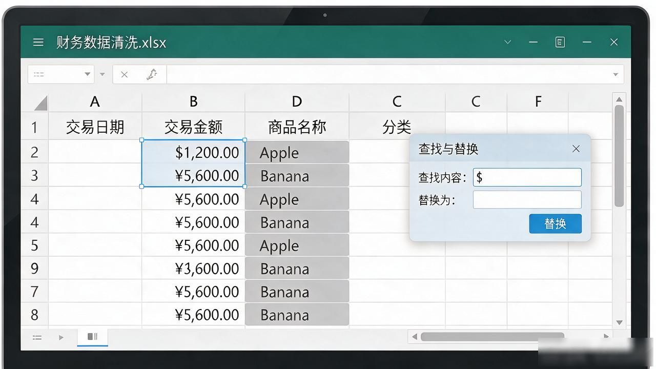 excel里面的数字全部变成货币格式化_处理Excel货币符号显示错误_解决报表数字货币格式问题